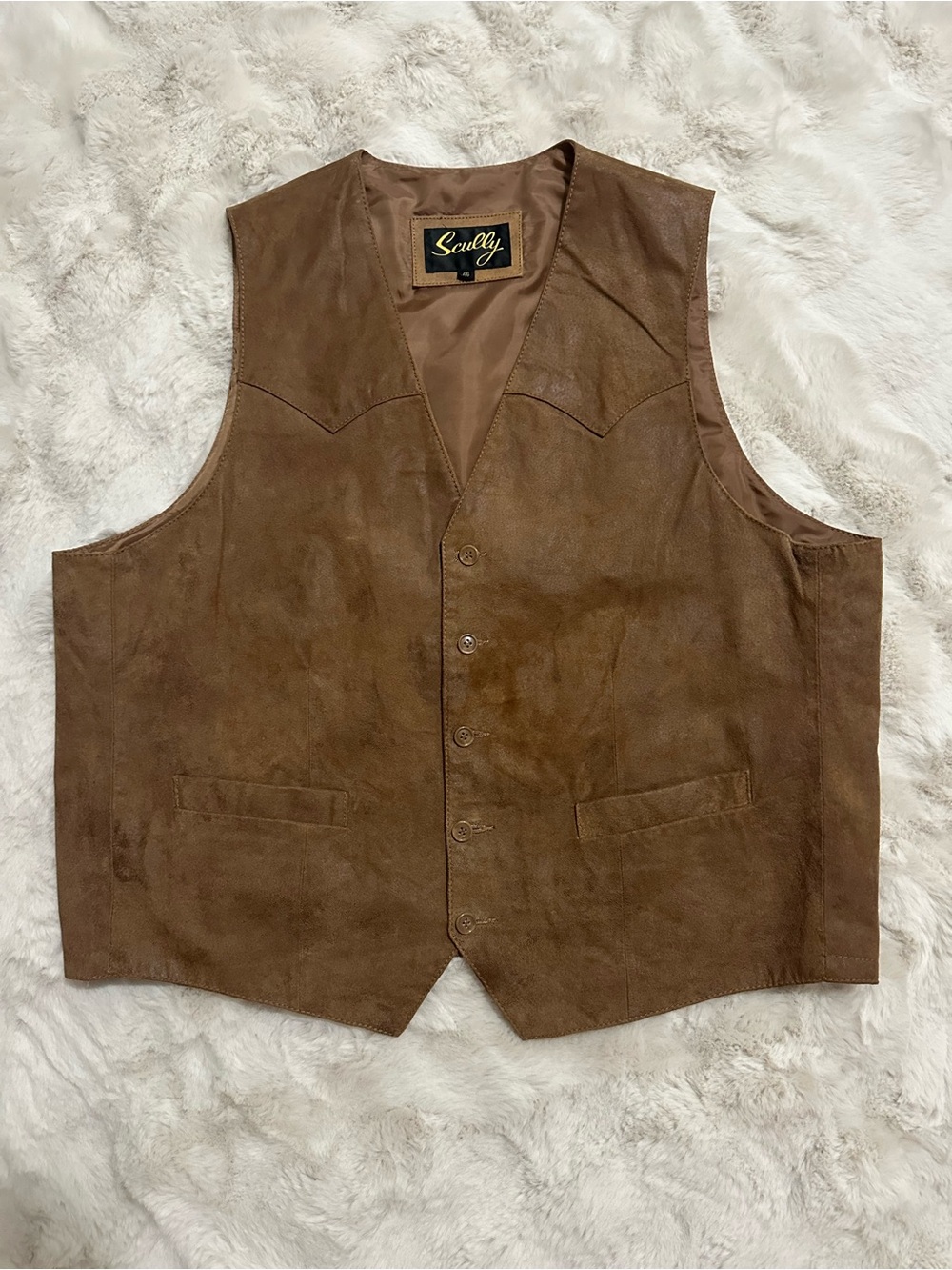 Scully Men’s Brown Leather Vest